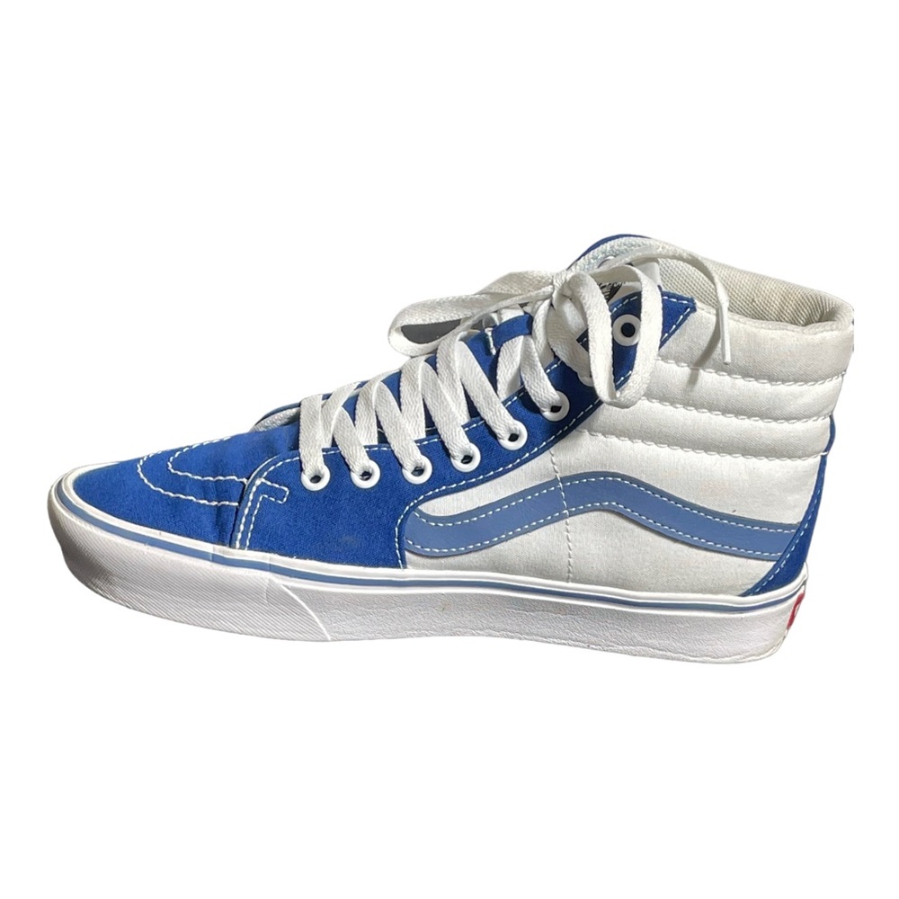 Vans High Top Sneaker Blue White Men’s Size 8 Womens Size 9.5 SB5 - Picture 9 of 11